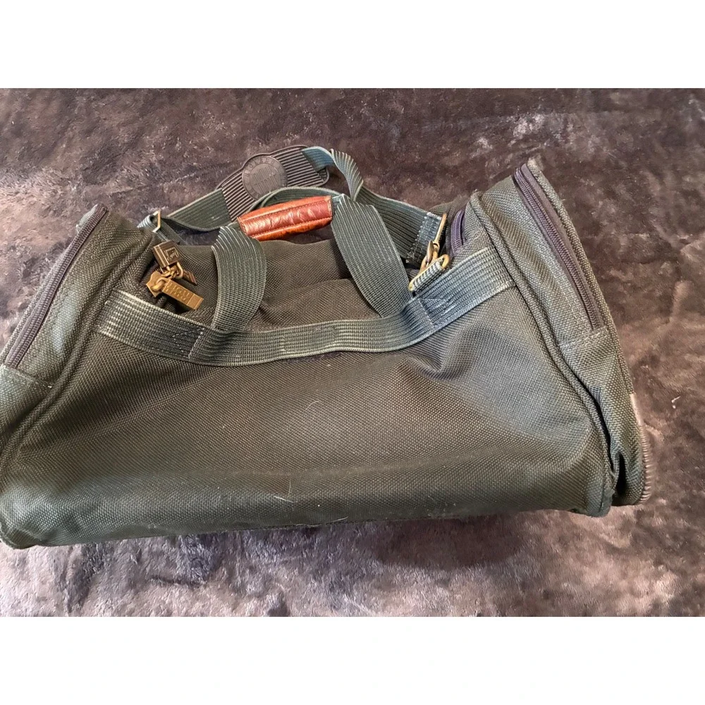 Vintage Ricardo Beverly Hills Big Sur Green Ballistic Nylon Duffel Travel Bag